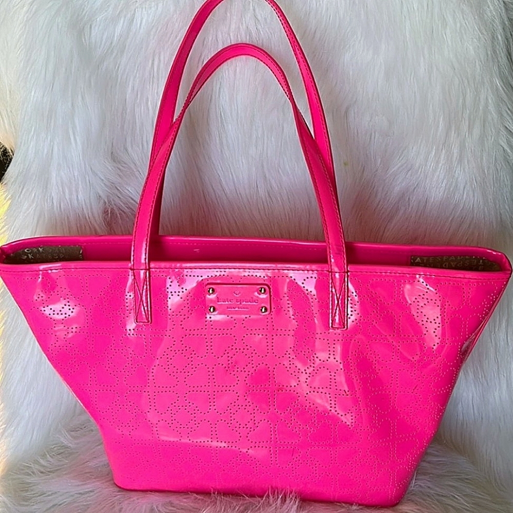 LIKE NEW!! *Y2K* kate spade, Metro Harmony Spade Tote/Shoulder Bag- Neon Pink